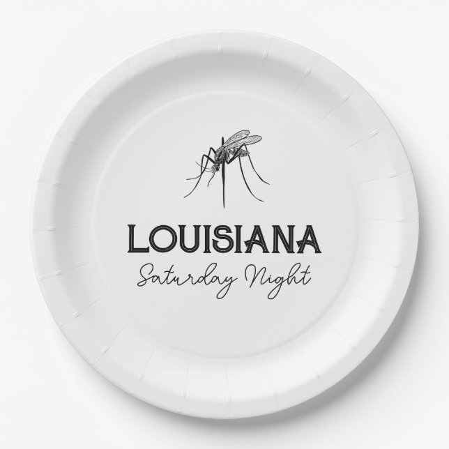 Louisiana Samstagabend Teller mit individuellem Pa (Vorderseite)