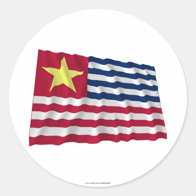 Louisiana Secession Flag von 1861 Runder Aufkleber (Vorderseite)