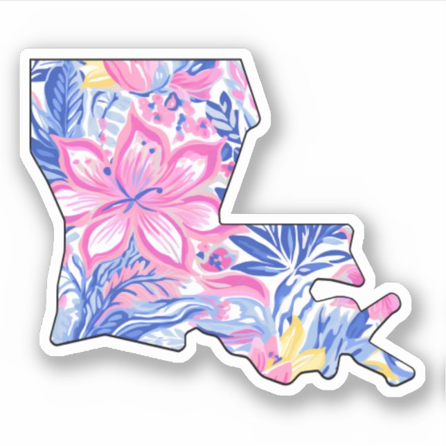 Louisiana - Sommeraufkleber - Lilly Inspiriert Aufkleber (Vorderseite)