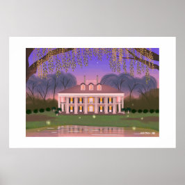 Louisiana Southern Mansion House Große Print Poster