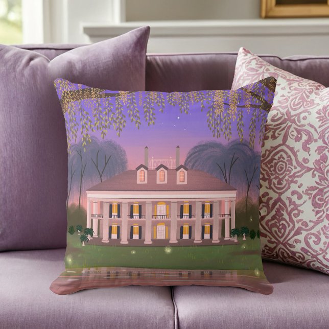 Louisiana Southern Mansion House Lila Kissen (Von Creator hochgeladen)