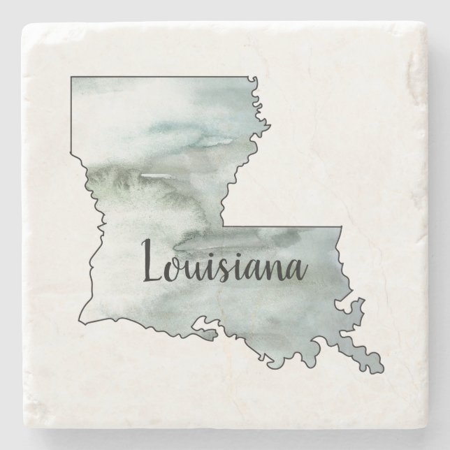 Louisiana Staat Illustration Malerei Steinuntersetzer (Vorderseite)