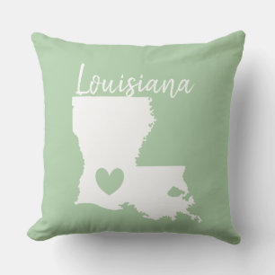 Louisiana Staat Karte Liebe Zuhause Kissen