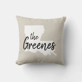 Louisiana Staat Monogram Kissen