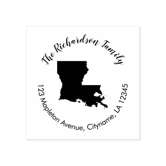 Louisiana Staat Rücksendeadresse Gummi Briefmarke Gummistempel (Prägung)