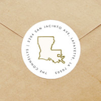 Louisiana Staat Rücksendeadressen-Aufkleber