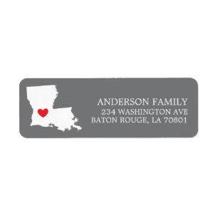 LOUISIANA Staat Rücksendekennzeichen verschieben