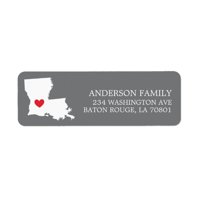 LOUISIANA Staat | Rücksendekennzeichen verschieben (Vorne)