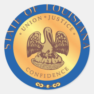 Louisiana Staat Siegel Runder Aufkleber