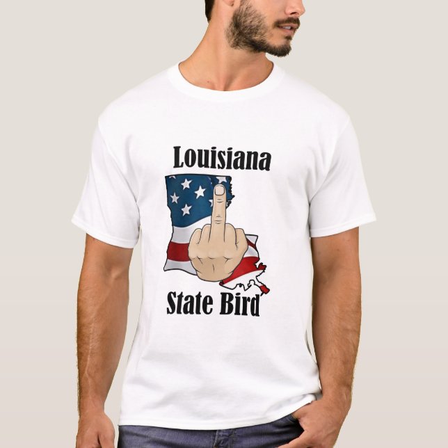 Louisiana Staat Vogel T - Shirt Mittelfinger (Vorderseite)