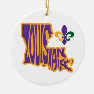 Louisiana Staat Weihnachtsbaum Keramik Ornament