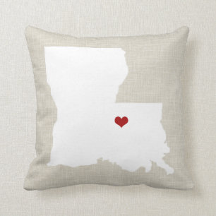 Louisiana-Staats-Kissen-Imitat-Leinen Kissen