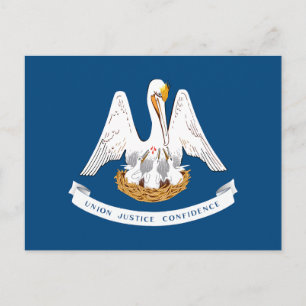 Louisiana Staatsflagge Postkarte