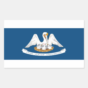 Louisiana-Staatsflagge Rechteckiger Aufkleber