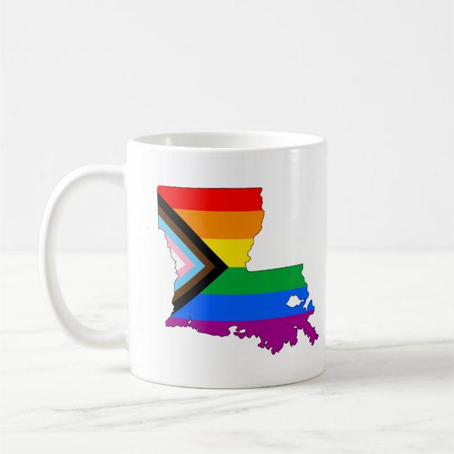 Louisiana Staatsstolz LGBTQ Progress Prix Kaffeetasse (Links)
