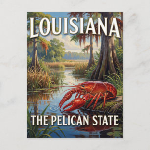 Louisiana State Pride 🐊 Sumpfiges Louisiana-Feuch Postkarte