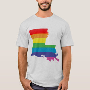 Louisiana-Stolz. gestreift T-Shirt