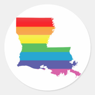louisiana stolz. runder aufkleber