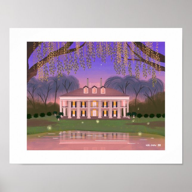 Louisiana Südliches Herrenhaus Kunstdrucken Poster (Vorne)