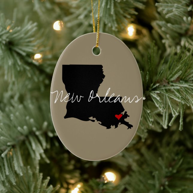 Louisiana Town Keramik Ornament (Baum)