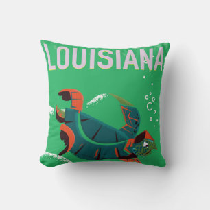 louisiana USA vintage travel poster art Kissen