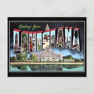 Louisiana Vintage Postkarte