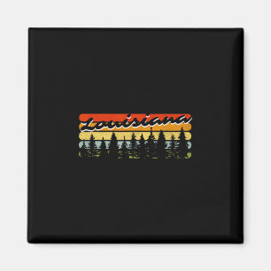 Louisiana-Wald-Sonnenuntergang-Bäume-Hütte-Themen- Magnet