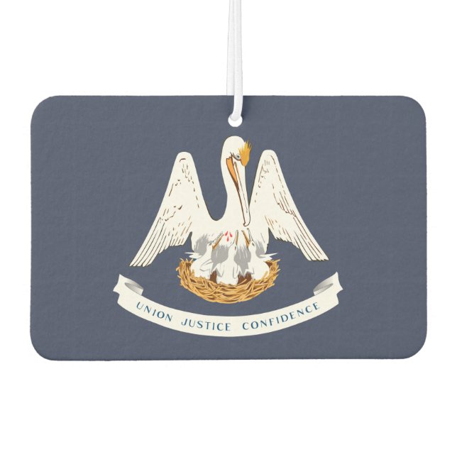 Louisiana Wappen, amerikanischer T - Shirt Autolufterfrischer (Vorderseite)
