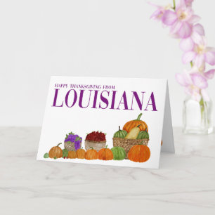 Louisiana Watercolor Pumpkins Erntedank Card Karte