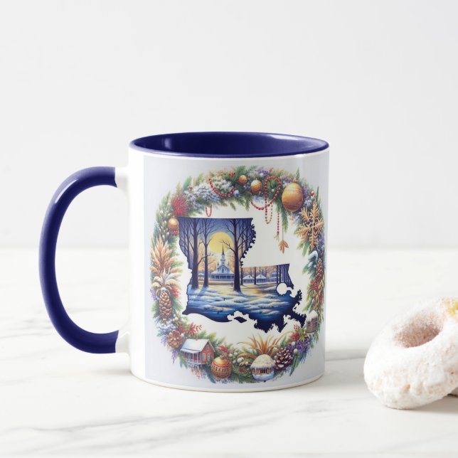 Louisiana Weihnachten Tasse (Mit Donut)