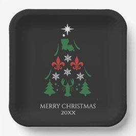 Louisiana Weihnachtsfeiertag Cajun Pappteller