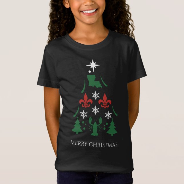 Louisiana Weihnachtsfeiertag Cajun Shirt (Vorderseite)