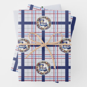 Louisiana Weihnachtsgeschenk Geschenkpapier Set