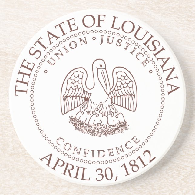 Louisiana-Zeichen Getränkeuntersetzer (Vorne)