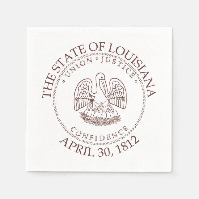 Louisiana-Zeichen Serviette (Vorderseite)