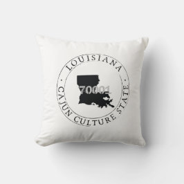 Louisiana Zip Code Pillow Cajun Culture Kissen