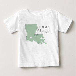 Louisiana Zuhause Grown Editor Colors Staat Map Baby T-shirt