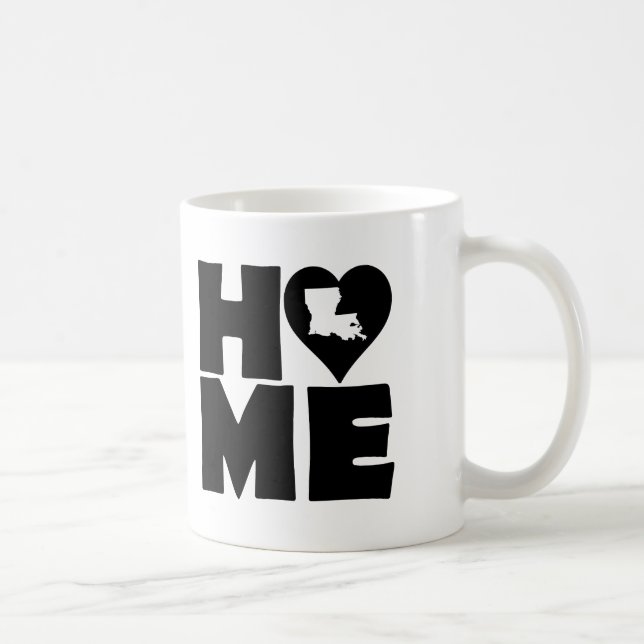 Louisiana Zuhause Heart Staat Tasse oder Travel Mu (Rechts)