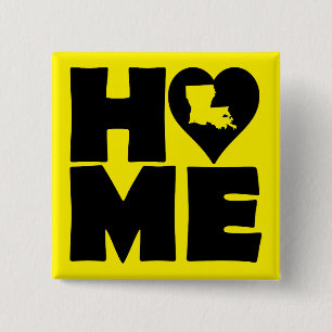 Louisiana Zuhause Herz Staat Knopf Abzeichen Pin Button