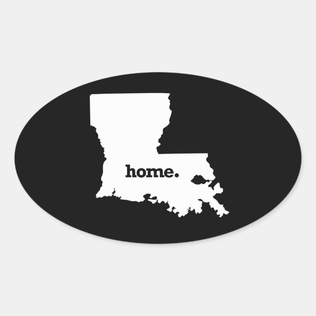 LOUISIANA-ZUHAUSE-STAAT - .PNG OVALER AUFKLEBER (Vorderseite)