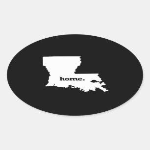 LOUISIANA-ZUHAUSE-STAAT - .PNG OVALER AUFKLEBER
