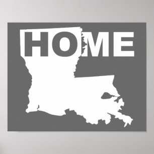 Louisiana Zuhause weg vom Staat-Poster-Zeichen Poster