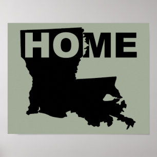 Louisiana Zuhause weg vom Staat-Poster-Zeichen Poster