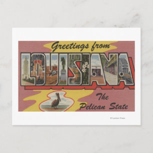 LouisianaGroße BuchstabenszenenLouisiana 2 Postkarte