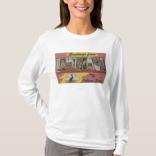 LouisianaLarge Buchstabe ScenesLouisiana 2 T-Shirt (Vorderseite)
