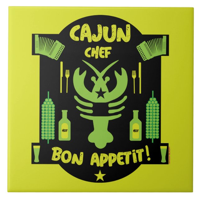 Louisianas Cajun-Feinschmecker und Veranstaltungen Fliese (Vorderseite)