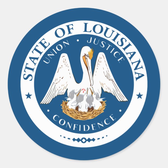 Louisianisches Siegel, Siegel Louisiana Sticker (Vorderseite)