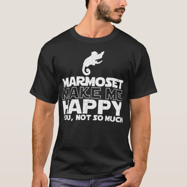 L'ouistiti me font le T-shirt heureux (Devant)
