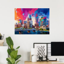 Louisville Abstrakte Skyline