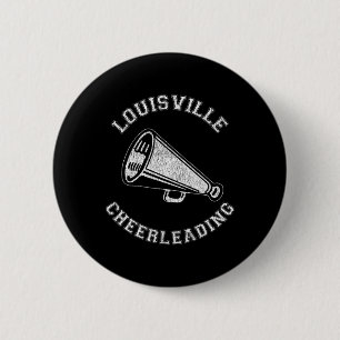Louisville Cheer Distressed Retro 90er Cheerleader Button